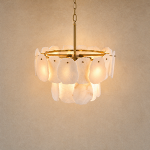 Alabaster Block Round Pendant D600 - Copper, chandelier - view 2