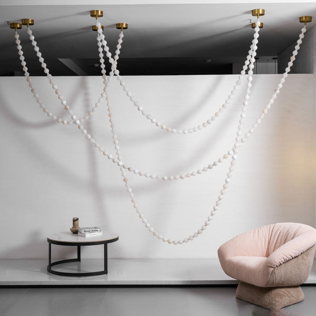 Alabaster Pearl Necklace Chandelier - view 38