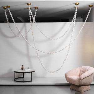 Alabaster Pearl Necklace Chandelier - view 38