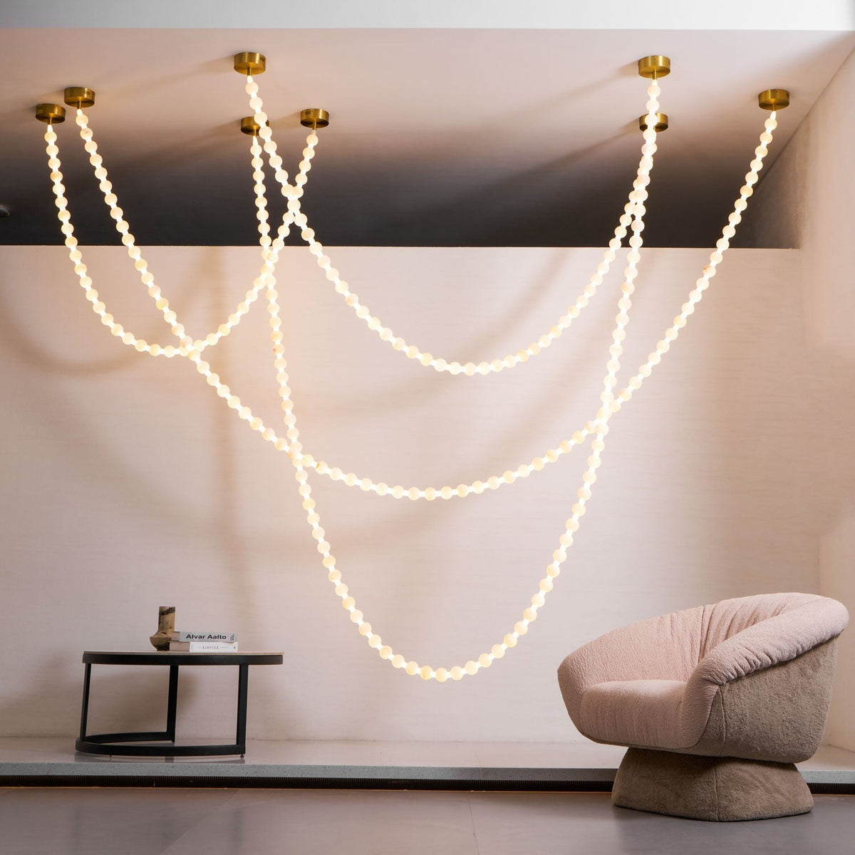 Alabaster Pearl Necklace Chandelier - view 26