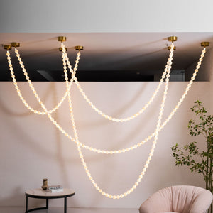 Alabaster Pearl Necklace Chandelier - view 30