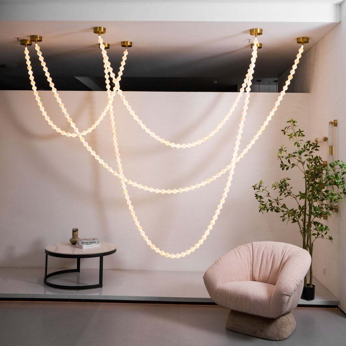 Alabaster Pearl Necklace Chandelier - view 33