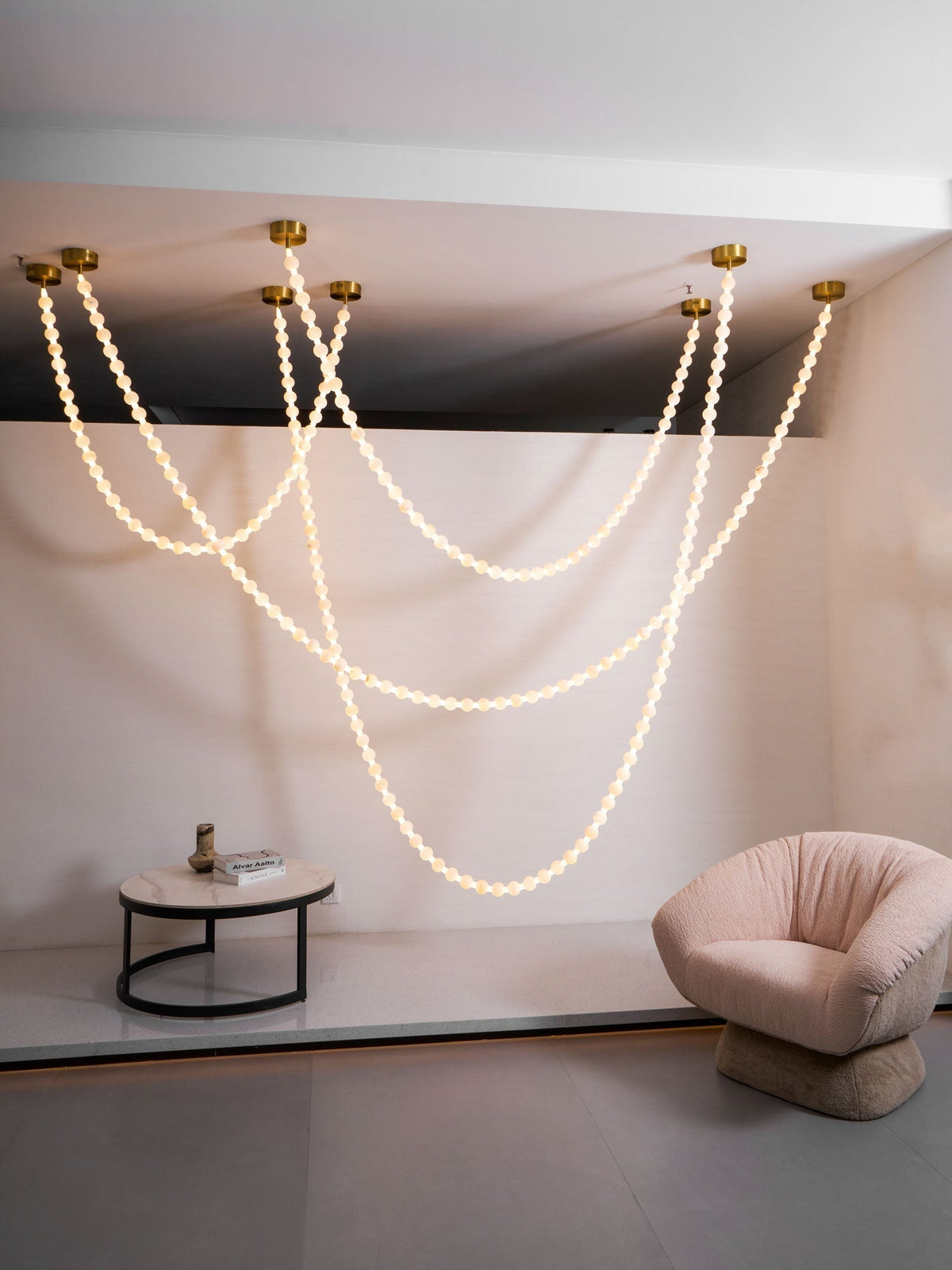 Alabaster Pearl Necklace Chandelier - view 34