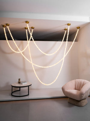 Alabaster Pearl Necklace Chandelier - view 34