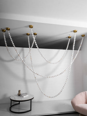 Alabaster Pearl Necklace Chandelier - view 31