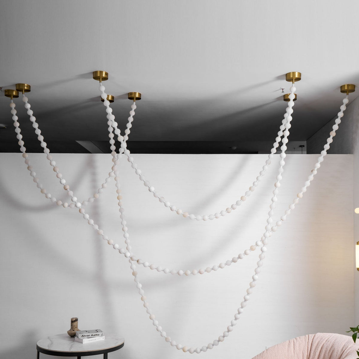 Alabaster Pearl Necklace Chandelier - view 37