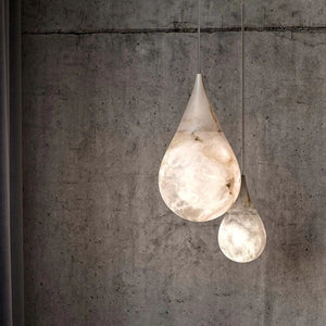 Theseus Alabaster Teardrop Pendant Light 7"D - view 7