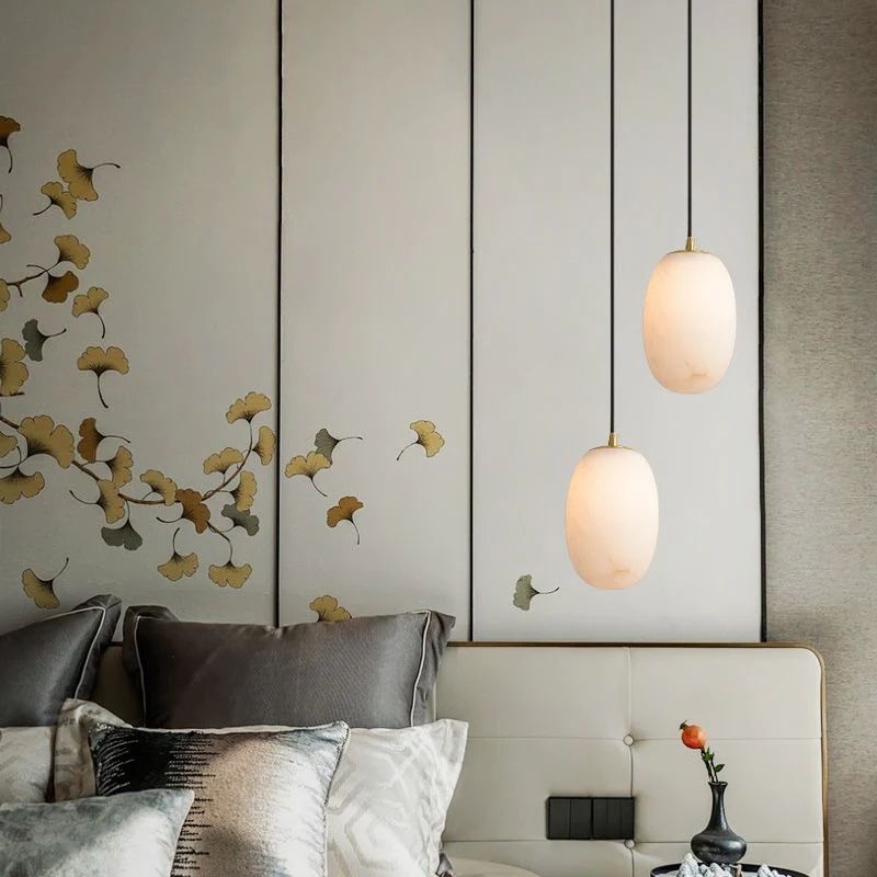 Alabaster Bedside Pendant Light, chandelier