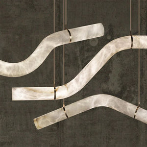 Alabaster Bent Tube Chandelier C - view 4