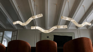 Alabaster Bent Tube Chandelier A - view 7