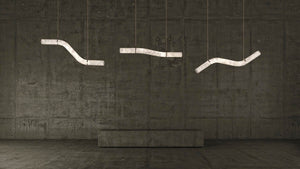 Alabaster Bent Tube Chandelier C - view 5