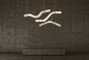 Alabaster Bent Tube Chandelier A - view 5