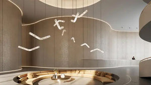 Alabaster Bent Tube Chandelier B - view 8