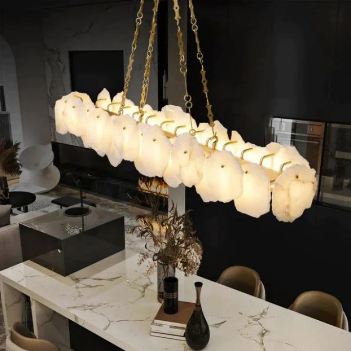 Alabaster Chain Linear Chandelier - view 3