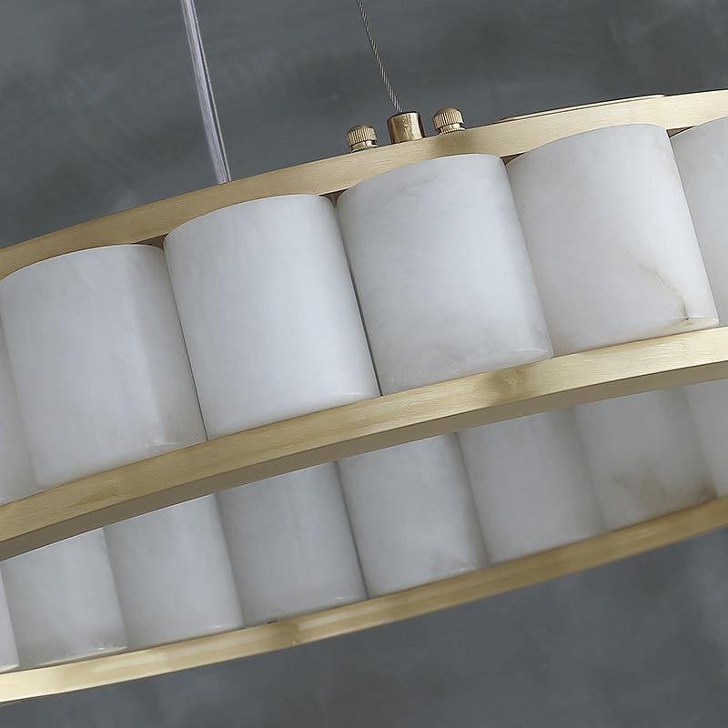 Avalon Alabaster Circle Round Chandeliers - view 5