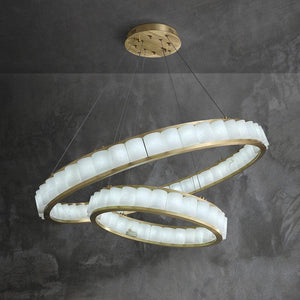 Avalon Alabaster Circle Round Chandeliers - view 3