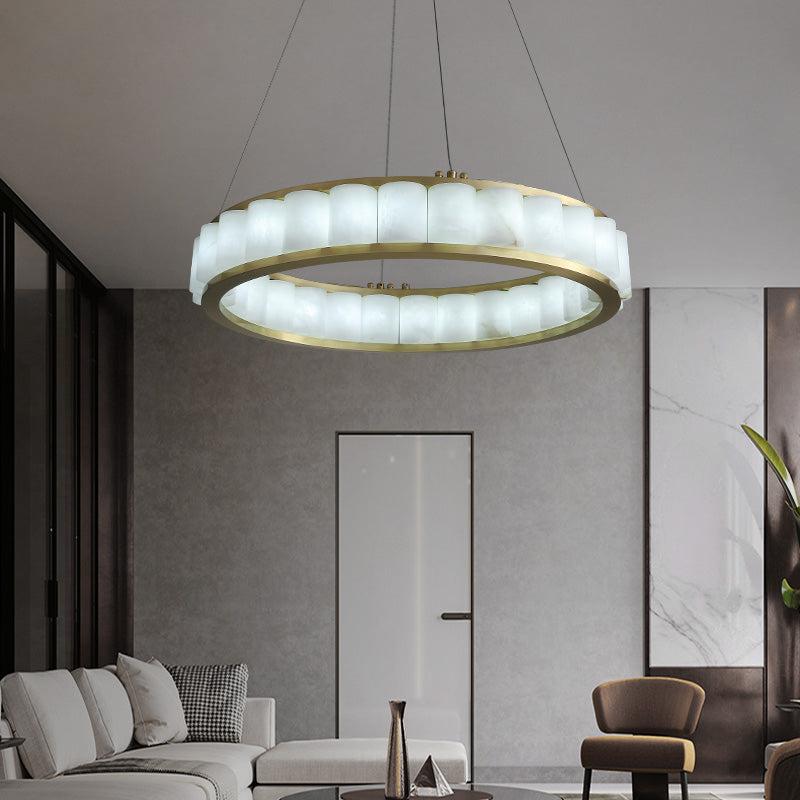 Avalon Alabaster Circle Round Chandeliers - view 4
