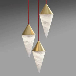 Alabaster Cone Pendant Light, chandelier - view 3