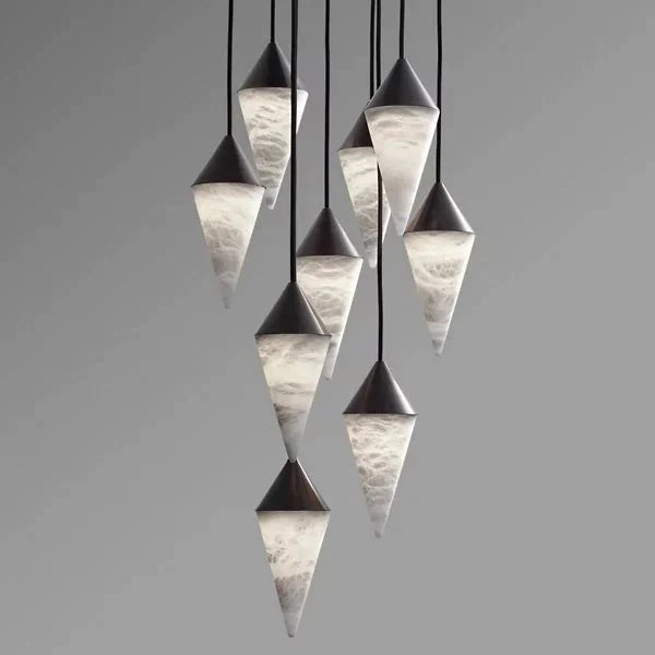 Alabaster Cone Pendant Light, chandelier - view 5