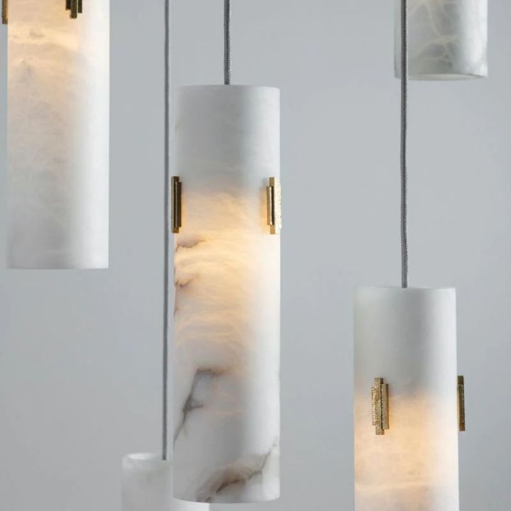 Alabaster Deco 12-Light Cluster Chandelier - view 2