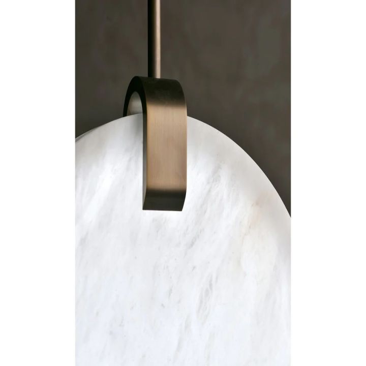 Alabaster Disc Pendant Light - view 5
