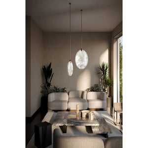 Alabaster Disc Pendant Light - view 6