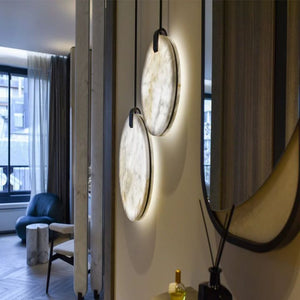 Alabaster Disc Pendant Light - view 8