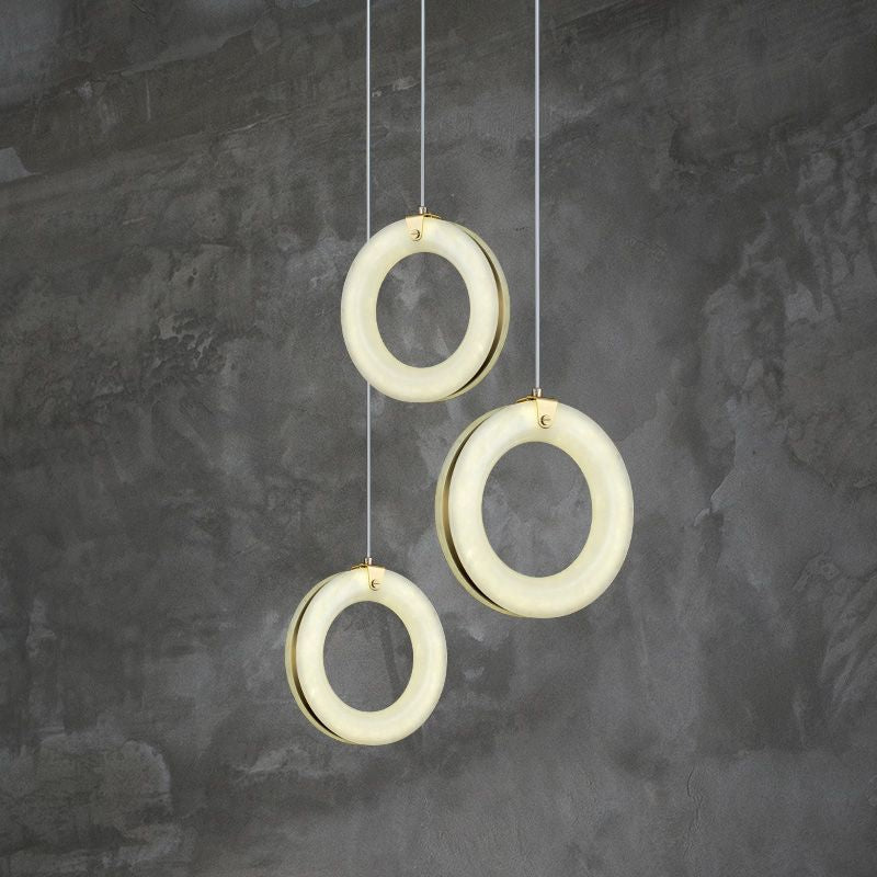 Theseus Alabaster Lorry Toroid Staircase Chandelier - view 5