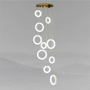 Alabaster Duplex Staircase Chandelier Light - view 5