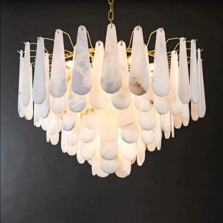 Alabaster Feathery Chandelier - view 4