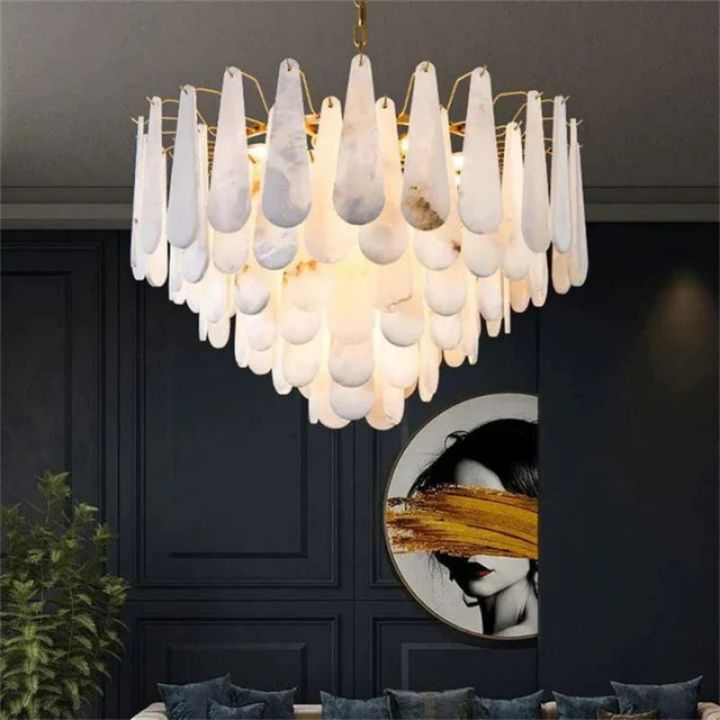 Alabaster Feathery Chandelier - view 6