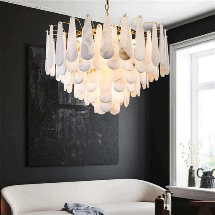 Alabaster Feathery Chandelier - view 7