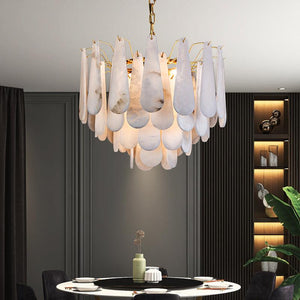 Alabaster Foyer Art Chandelier - view 8