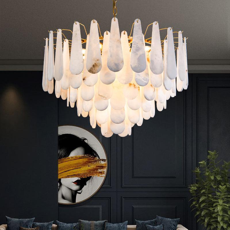 Alabaster Foyer Art Chandelier - view 4