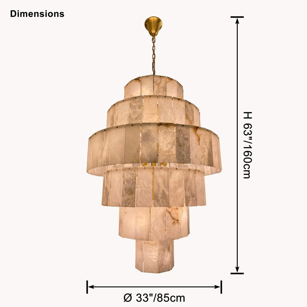 Alabaster Giant Tiered Chandelier - view 12