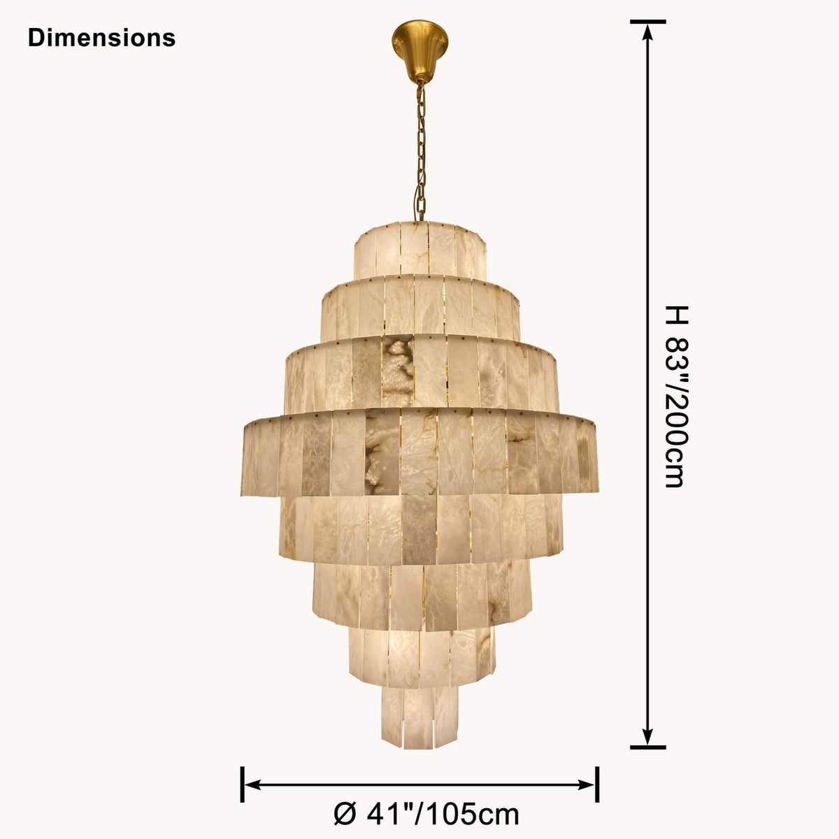 Alabaster Giant Tiered Chandelier - view 13
