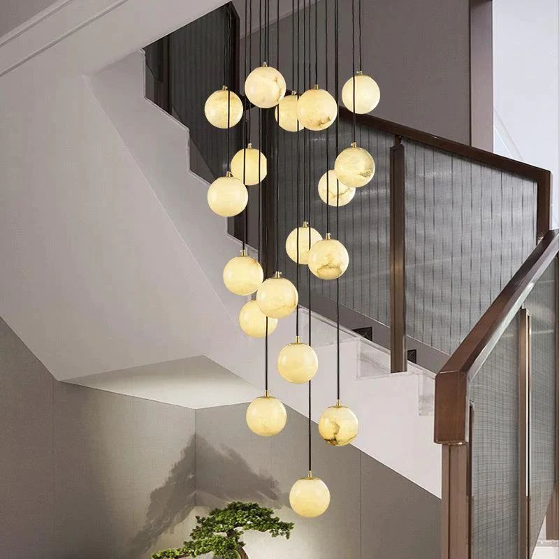 Share Alabaster Global Wavy Chandelier - view 6