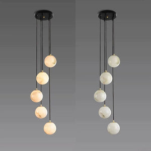 Share Alabaster Global Wavy Chandelier - view 7