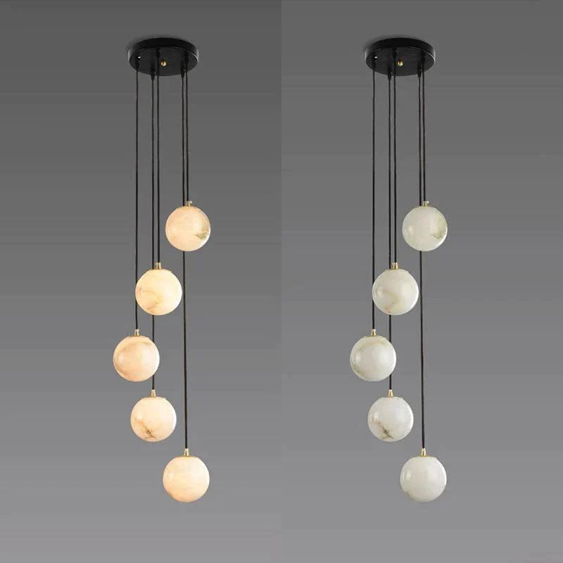 Share Alabaster Global Wavy Chandelier - view 7