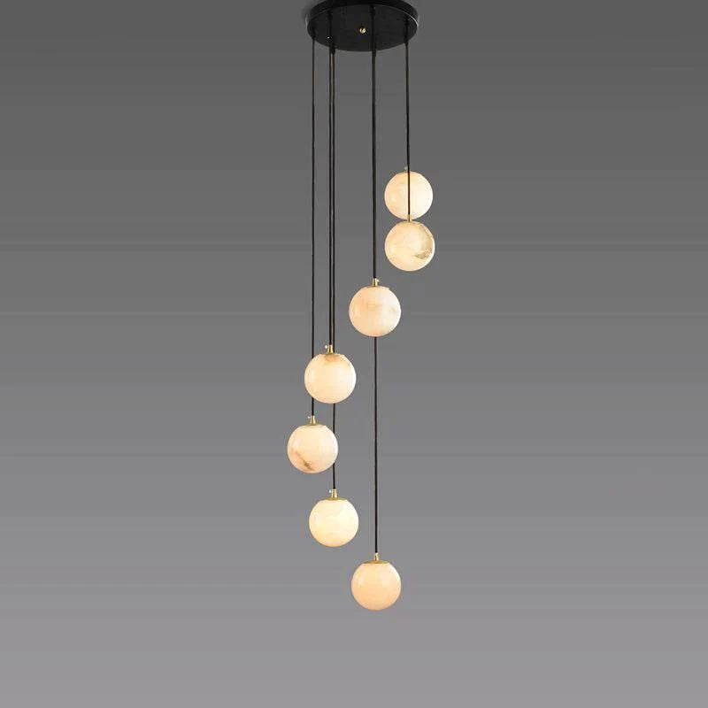 Share Alabaster Global Wavy Chandelier - view 8