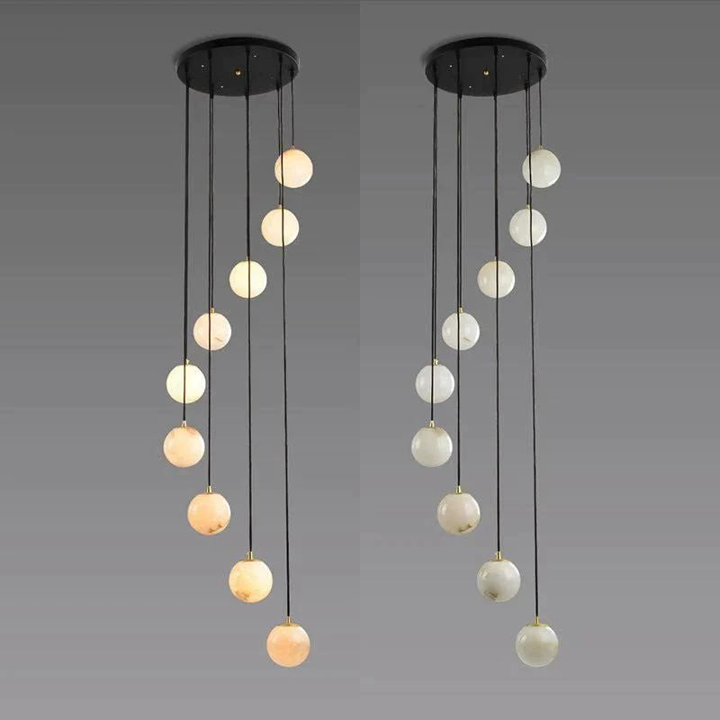 Share Alabaster Global Wavy Chandelier - view 9