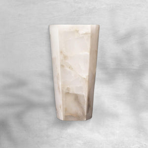 Alabaster Large Hexagonal Sconce, wall sconce