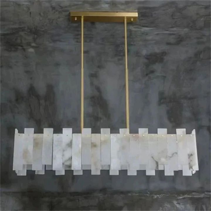 Alabaster Linear Chandelier 39" - view 3