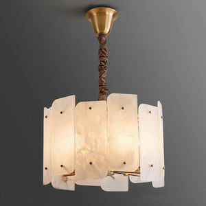 Alabaster Lorry Round Chandelier 20" 31" - view 10