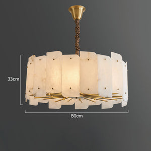 Alabaster Lorry Round Chandelier 20" 31" - view 12