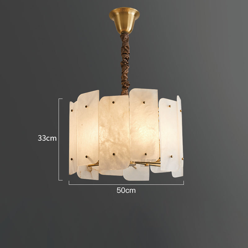 Alabaster Lorry Round Chandelier 20" 31" - view 13
