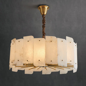 Alabaster Lorry Round Chandelier 20" 31" - view 5