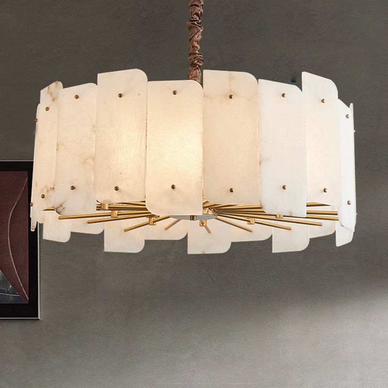 Alabaster Lorry Round Chandelier 20" 31" - view 6