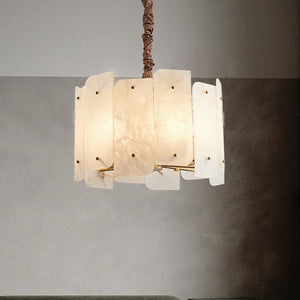 Alabaster Lorry Round Chandelier 20" 31" - view 9