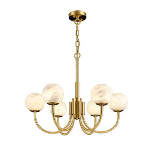Sien Alabaster Modern Brass Chandelier - view 5